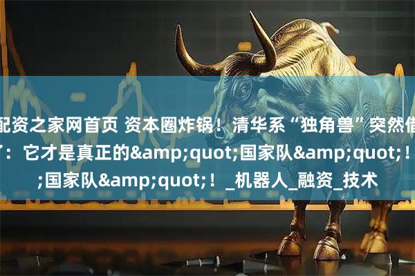 配资之家网首页 资本圈炸锅！清华系“独角兽”突然借壳，智元、宇树慌了：它才是真正的&quot;国家队&quot;！_机器人_融资_技术